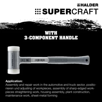                                             SUPERCRAFTプラスチックハンマー 握りやすい形状で、滑りにくく、折れにくい、3層ハンドル
 IM0015203 Foto ArtGrp Zusatz en
