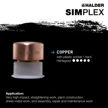                                             SIMPLEXハンマー TPEソフト / 銅；強化型鋳鉄製ハウジングとグラスファイバー製ハンドル
 IM0015358 Foto ArtGrp Zusatz en
