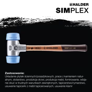                                             Młot­ki SIM­PLEX, 50:40 TPE-miękki; z aluminiową obudową i wysokiej jakości drewnianym uchwytem
 IM0016785 Foto ArtGrp Zusatz pl
