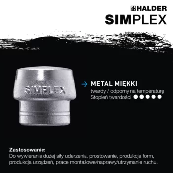                                             Młot­ki SIM­PLEX TPE-miękki / miękki metal; wzmocniona obudowa z żeliwa i uchwyt z włókna szklanego
 IM0016835 Foto ArtGrp Zusatz pl

