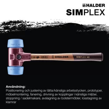                                             SIMPLEX mjuka hammare, 50:40    TPE-soft; med gjutjärnshus och högkvalitativt trähandtag
 IM0016773 Foto ArtGrp Zusatz se
