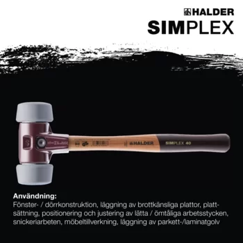                                             SIMPLEX mjuka hammare, 50:40    TPE-medium; med hölje av gjutjärn och högkvalitativt trähandtag
 IM0016775 Foto ArtGrp Zusatz se
