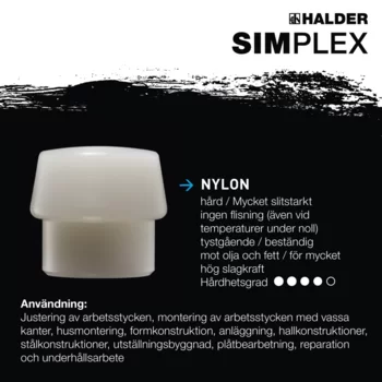                                             SIMPLEX-släggor Nylon; med förstärkt gjutjärnshölje och handtag av fiberglas
 IM0016833 Foto ArtGrp Zusatz se
