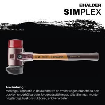                                             SIMPLEX mjuk hammare Kompositgummi med "Stand-Up"-funktion / plast; med gjutjärnshus och högkvalitativt träskaft
 IM0016951 Foto ArtGrp Zusatz se
