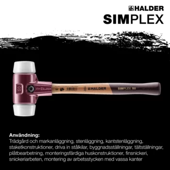                                             SIMPLEX mjuk hammare Superplastic; med gjutjärnshus och högkvalitativt trähandtag
 IM0017045 Foto ArtGrp Zusatz se
