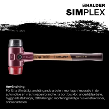                                             SIMPLEX mjuk hammare Kompisitgummi / plast; med gjutjärnshus och högkvalitativt trähandtag. 
 IM0017078 Foto ArtGrp Zusatz se
