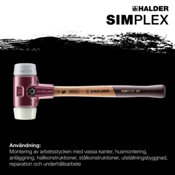                                             SIMPLEX mjuk hammare TPE-mid / nylon; med gjutjärnshus och högkvalitativt trähandtag. 
 IM0017096 Foto ArtGrp Zusatz se

