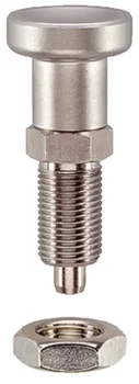 Index Plungers with hexagon collar, stainless steel