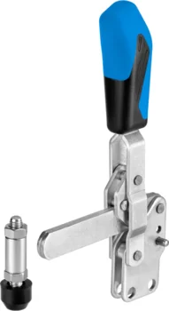 Vertical Toggle Clamps with vertical base and solid support arm