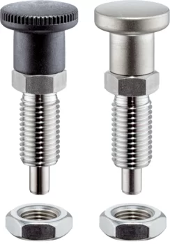 Index Plungers with hexagon collar, stainless steel A4