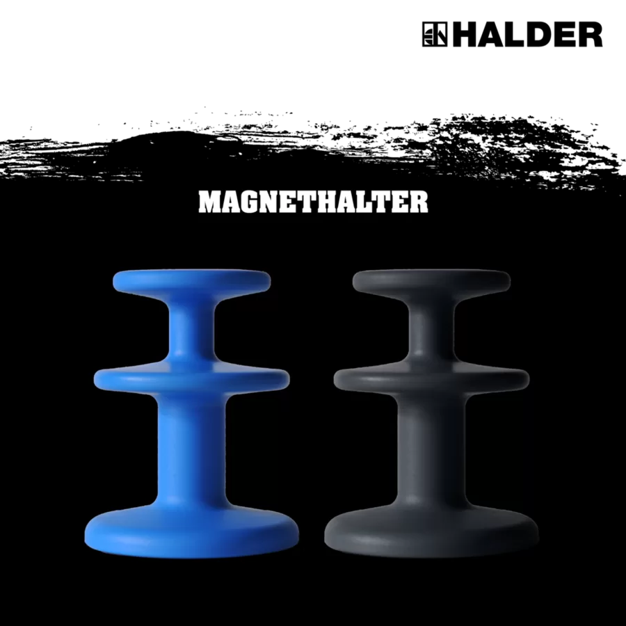Halder Magnethalter schwarz 3688.002 Neodym Magnet Topfmagnet Haltekraft 2  Zonen