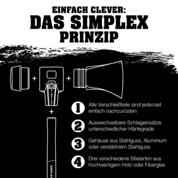                                             SIM­PLEX-Spalt­ham­mer mit Tempergussgehäuse und Hickorystiel
 IM0014779 Foto ArtGrp Zusatz de
