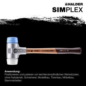                                             SIM­PLEX-Schon­häm­mer TPE-soft / Superplastik; mit Aluminiumgehäuse und hochwertigem Holzstiel
 IM0014792 Foto ArtGrp Zusatz de
