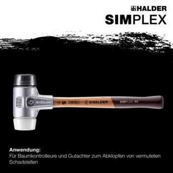                                             SIM­PLEX-Schon­häm­mer Gummikomposition / Superplastik; mit Aluminiumgehäuse und hochwertigem Holzstiel
 IM0014793 Foto ArtGrp Zusatz de
