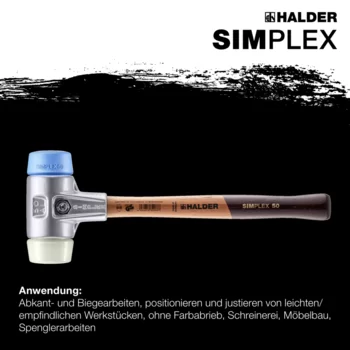                                             SIM­PLEX-Schon­häm­mer TPE-soft / Nylon; mit Aluminiumgehäuse und hochwertigem Holzstiel
 IM0014794 Foto ArtGrp Zusatz de
