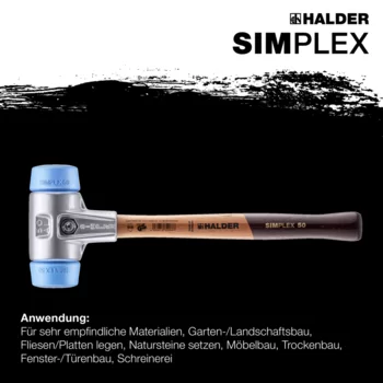                                             SIM­PLEX-Schon­häm­mer TPE-soft; mit Aluminiumgehäuse und hochwertigem Holzstiel
 IM0014800 Foto ArtGrp Zusatz de
