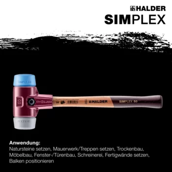                                            SIM­PLEX-Schon­häm­mer TPE-soft / TPE-mid; mit Tempergussgehäuse und hochwertigem Holzstiel
 IM0014813 Foto ArtGrp Zusatz de
