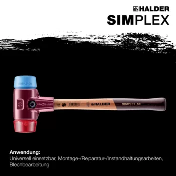                                             SIM­PLEX-Schon­häm­mer TPE-soft / Plastik; mit Tempergussgehäuse und hochwertigem Holzstiel
 IM0014814 Foto ArtGrp Zusatz de
