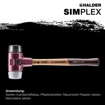                                             SIM­PLEX-Schon­häm­mer TPE-mid / Gummikomposition; mit Tempergussgehäuse und hochwertigem Holzstiel
 IM0014818 Foto ArtGrp Zusatz de
