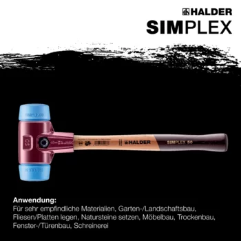                                             SIM­PLEX-Schon­häm­mer TPE-soft; mit Tempergussgehäuse und hochwertigem Holzstiel
 IM0014822 Foto ArtGrp Zusatz de
