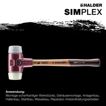                                             SIM­PLEX-Schon­häm­mer TPE-mid / Nylon; mit Tempergussgehäuse und hochwertigem Holzstiel
 IM0014826 Foto ArtGrp Zusatz de
