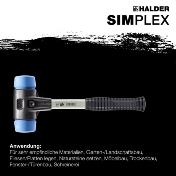                                             SIM­PLEX-Schon­häm­mer TPE-soft; mit verstärktem Tempergussgehäuse und Fiberglasstiel
 IM0014844 Foto ArtGrp Zusatz de
