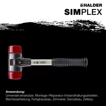                                             SIM­PLEX-Schon­häm­mer Plastik; mit verstärktem Tempergussgehäuse und Fiberglasstiel
 IM0014848 Foto ArtGrp Zusatz de
