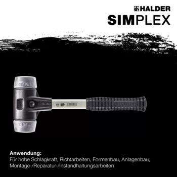                                             SIM­PLEX-Schon­häm­mer Weichmetall; mit verstärktem Tempergussgehäuse und Fiberglasstiel
 IM0014850 Foto ArtGrp Zusatz de
