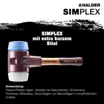                                             SIM­PLEX-Schon­häm­mer TPE-soft / Superplastik; mit Tempergussgehäuse und hochwertigem extra kurzen Holzstiel
 IM0014885 Foto ArtGrp Zusatz de
