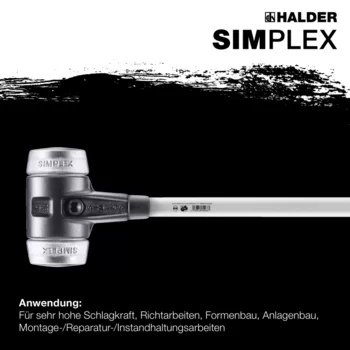                                             SIM­PLEX-Vor­schlag­häm­mer Weichmetall; mit verstärktem Tempergussgehäuse und Fiberglasstiel
 IM0014942 Foto ArtGrp Zusatz de
