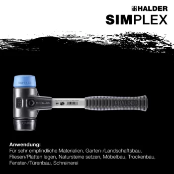                                             SIM­PLEX-Schon­häm­mer TPE-soft / Gummikomposition; mit verstärktem Tempergussgehäuse und Fiberglasstiel
 IM0014946 Foto ArtGrp Zusatz de
