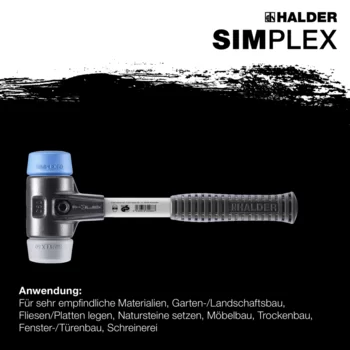                                            SIM­PLEX-Schon­häm­mer TPE-soft / TPE-mid; mit verstärktem Tempergussgehäuse und Fiberglasstiel
 IM0014947 Foto ArtGrp Zusatz de
