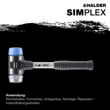                                             SIM­PLEX-Schon­häm­mer TPE-soft / Weichmetall; mit verstärktem Tempergussgehäuse und Fiberglasstiel
 IM0014952 Foto ArtGrp Zusatz de
