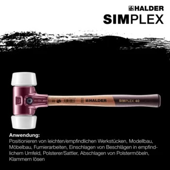                                             SIM­PLEX-Schon­häm­mer, 50:40 Superplastik; mit Tempergussgehäuse und hochwertigem Holzstiel
 IM0014997 Foto ArtGrp Zusatz de
