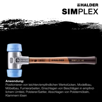                                             SIM­PLEX-Schon­häm­mer, 50:40 TPE-soft; mit Aluminiumgehäuse und hochwertigem Holzstiel
 IM0014999 Foto ArtGrp Zusatz de
