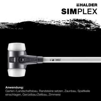                                             SIM­PLEX-Vor­schlag­häm­mer Superplastik; mit verstärktem Tempergussgehäuse und Fiberglasstiel
 IM0015018 Foto ArtGrp Zusatz de

