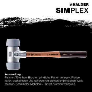                                             SIM­PLEX-Schon­häm­mer, 50:40 TPE-mid; mit Aluminiumgehäuse und hochwertigem Holzstiel
 IM0015676 Foto ArtGrp Zusatz de
