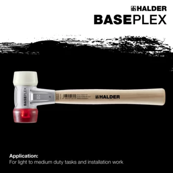                                             BASEPLEX soft-face mallets Nylon / cellulose acetate with zinc die cast housing and wooden handle
 IM0015093 Foto ArtGrp Zusatz en
