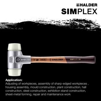                                             SIMPLEX soft-face mallets Nylon; with aluminium housing and high-quality wooden handle
 IM0015114 Foto ArtGrp Zusatz en
