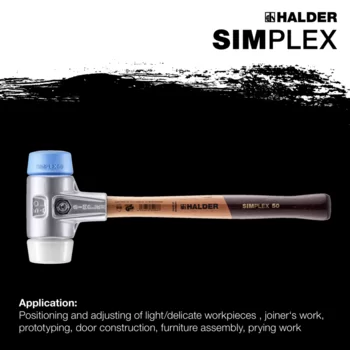                                             SIMPLEX soft-face mallets TPE-soft / superplastic; with aluminium housing and high-quality wooden handle
 IM0015119 Foto ArtGrp Zusatz en
