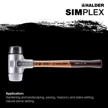                                             SIMPLEX 软面锤  Rubber composition / TPE-mid; with aluminium housing and high-quality wooden handle
 IM0015121 Foto ArtGrp Zusatz en
