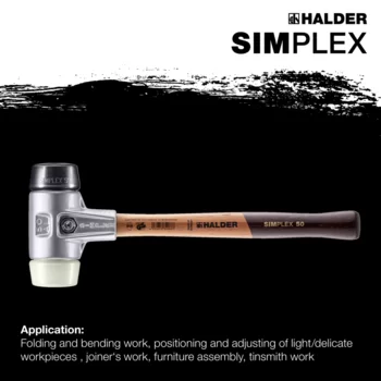                                             SIMPLEX 软面锤  Rubber composition / nylon; with aluminium housing and high-quality wooden handle
 IM0015123 Foto ArtGrp Zusatz en
