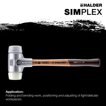                                             SIMPLEX-kladiva s měkkou vložkou TPE-střední / nylon; s hliníkovým tělem a vysoce kvalitní dřevěnou násadou
 IM0015126 Foto ArtGrp Zusatz en
