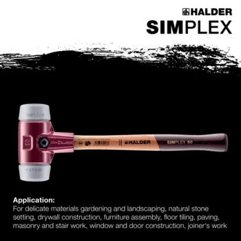                                             SIMPLEX soft-face mallets TPE-mid; with cast iron housing and high-quality wooden handle
 IM0015132 Foto ArtGrp Zusatz en
