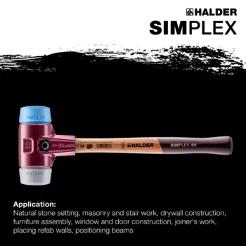                                             SIMPLEX-kladiva s měkkou vložkou TPE-jemná / TPE-střední; s tělem z temperované litiny a vysoce kvalitní dřevěnou násadou
 IM0015138 Foto ArtGrp Zusatz en
