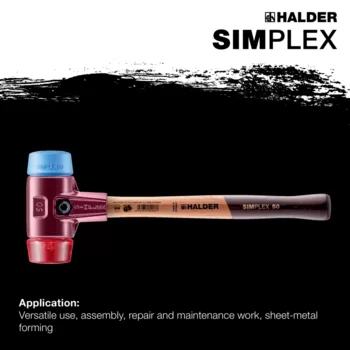                                             SIMPLEX mjuk hammare TPE-soft / plast; med gjutjärnshus och högkvalitativt trähandtag. 
 IM0015139 Foto ArtGrp Zusatz en
