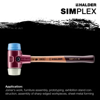                                             SIMPLEX 软面锤  TPE-soft / nylon; with cast iron housing and high-quality wooden handle
 IM0015141 Foto ArtGrp Zusatz en
