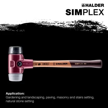                                             SIMPLEX-kladiva s měkkou vložkou TPE-střední / gumový kompozit; s tělem z temperované litiny a vysoce kvalitní dřevěnou násadou
 IM0015143 Foto ArtGrp Zusatz en
