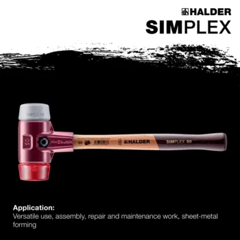                                             SIMPLEX mjuk hammare TPE-mid / plast; med gjutjärnshus och högkvalitativt trähandtag. 
 IM0015147 Foto ArtGrp Zusatz en
