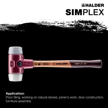                                             SIMPLEX 软面锤  TPE-mid / superplastic; with cast iron housing and high-quality wooden handle
 IM0015148 Foto ArtGrp Zusatz en
